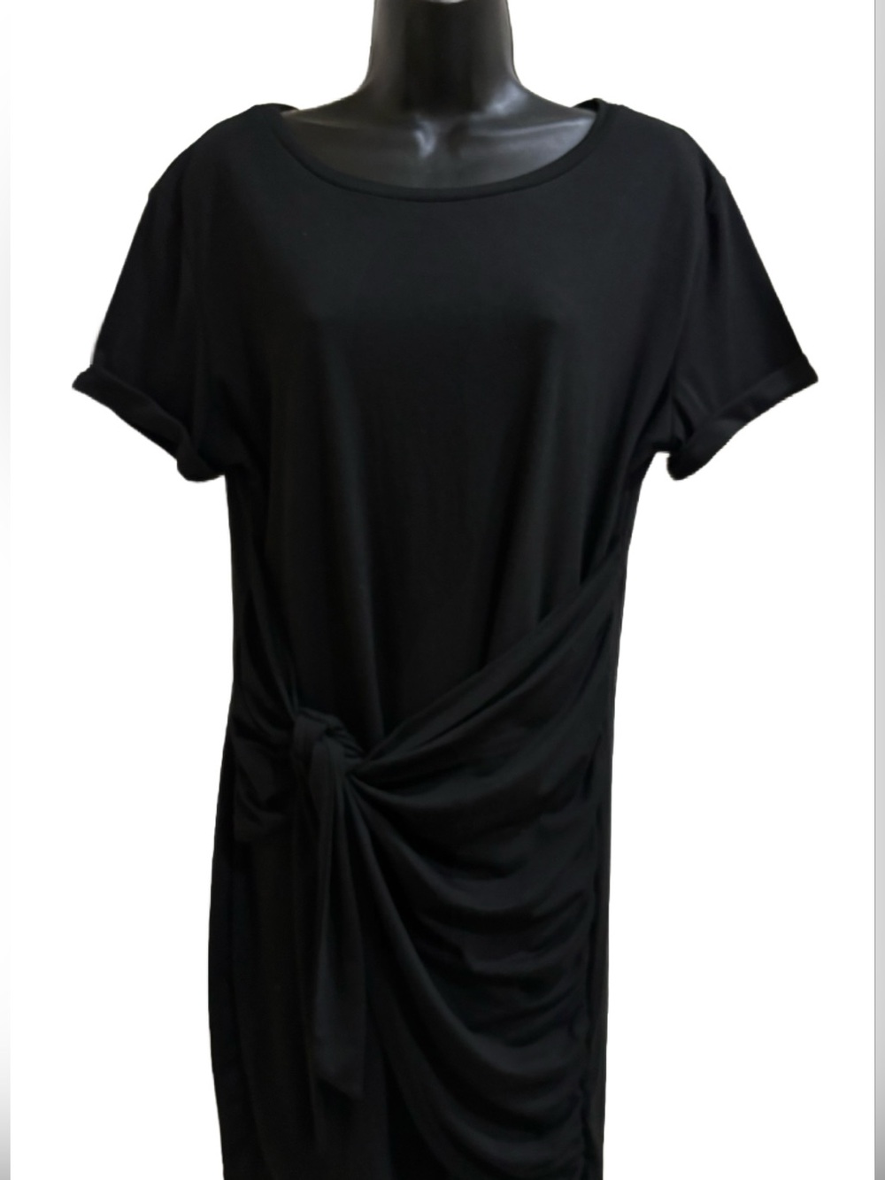Women’s Black Knot-Detail Short Sleeve Dress⭐️NWT⭐️